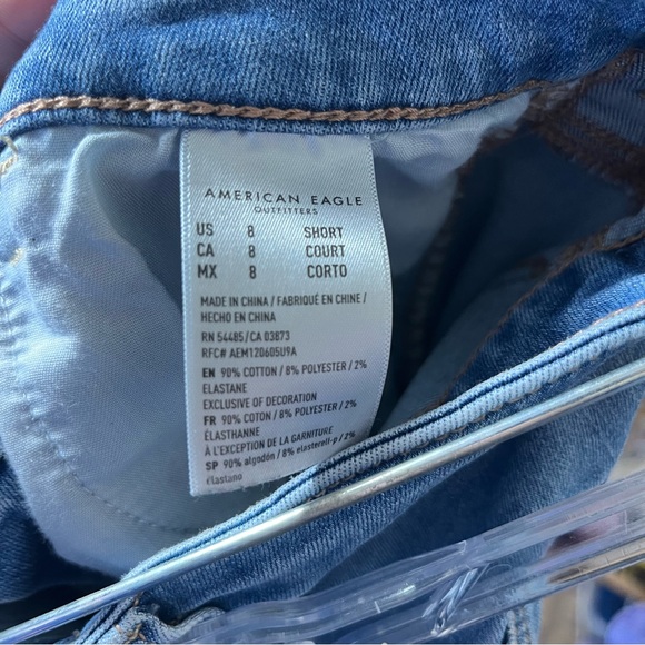 American Eagle High Rise Jegging Light Wash Short 8 - Picture 7 of 7